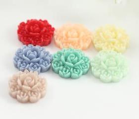Flower Resin Cabochons Mix Pack 14pc