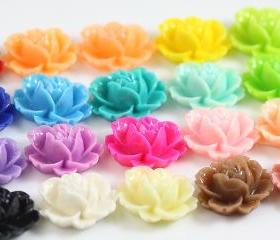 Rose Resin Cabochons Mix Pack 20pc