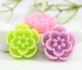 Cherry Blossoms Resin Cabochons Mix Pack 12pc