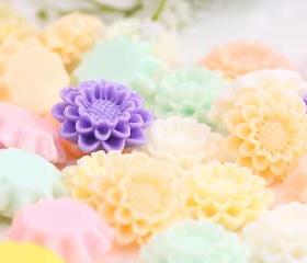 Flower Resin Cabochons Mix Pack 8pc